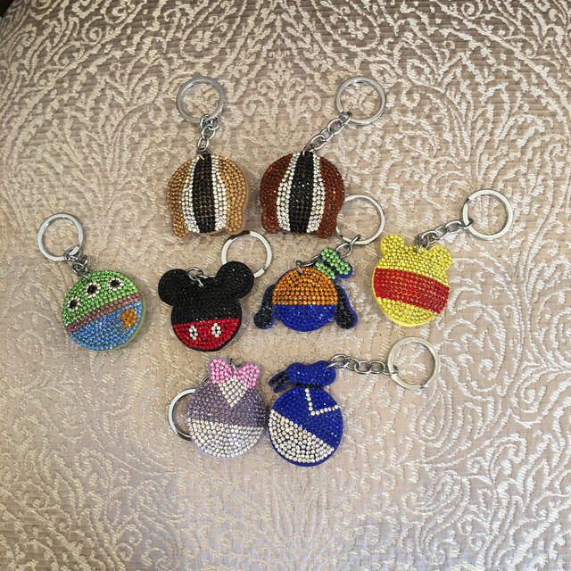 Disney - ディズニー ラインストーン キーホルダー 8種の通販 by