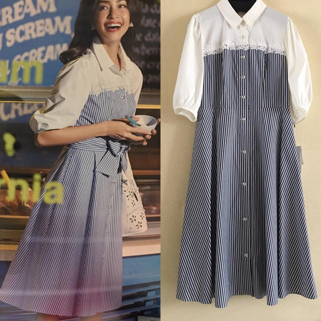 エムズグレイシー カタログ掲載 色違い シャツワンピース