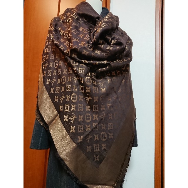 LOUIS VUITTON - オリーブ様専用 ルイ ヴィトン ストール 茶+金