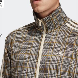 adidas ジャージ 千鳥柄 黒 黄色 adidas Originals アディダス 光沢