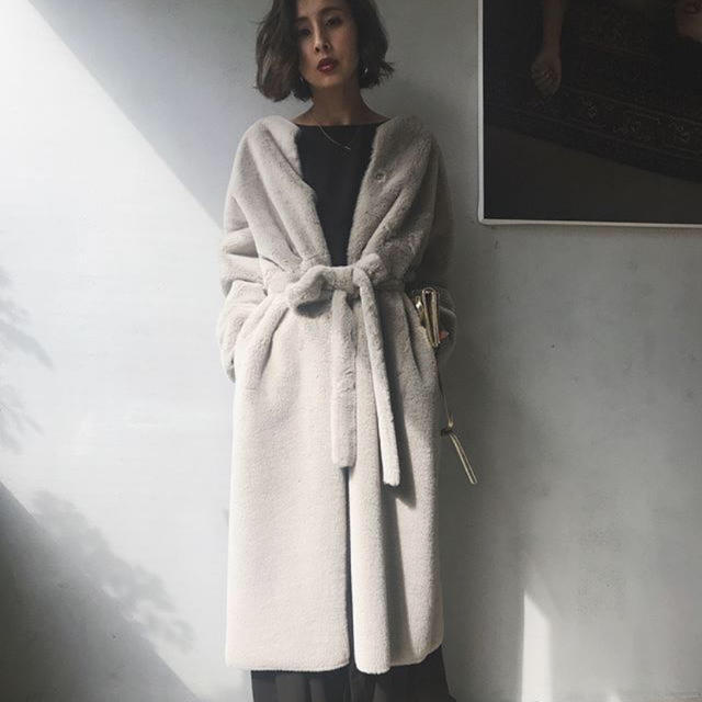 ぽんたす様専用 AMERI/2WAY SOFT BOA LONG COAT