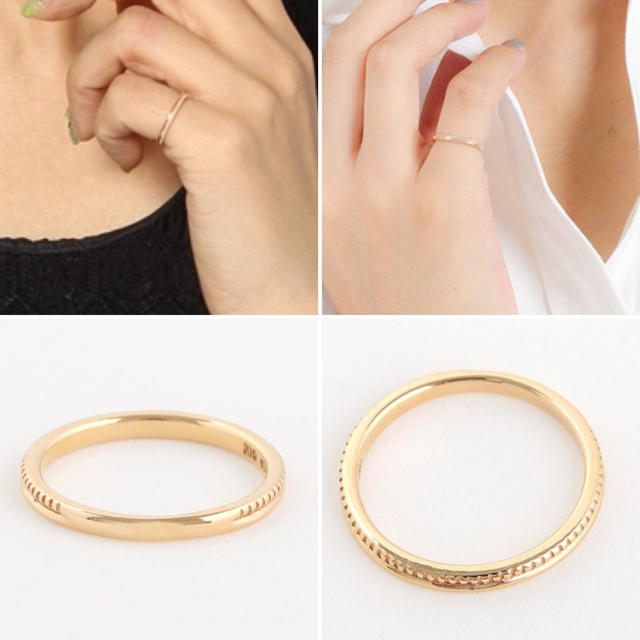 ete - 【1号サイズ】ete K10YG ミル打ち ピンキーリングの通販 by 常識