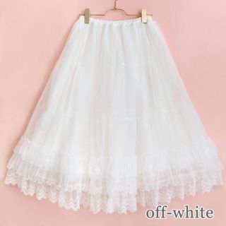 Emily Temple cute - 新品 ドットチュールロングペチコート パニエ