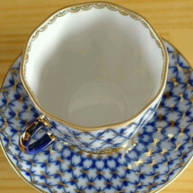 わんにゃん※フランスアンティークイニシャル刺繍 マット＆ティッシュ