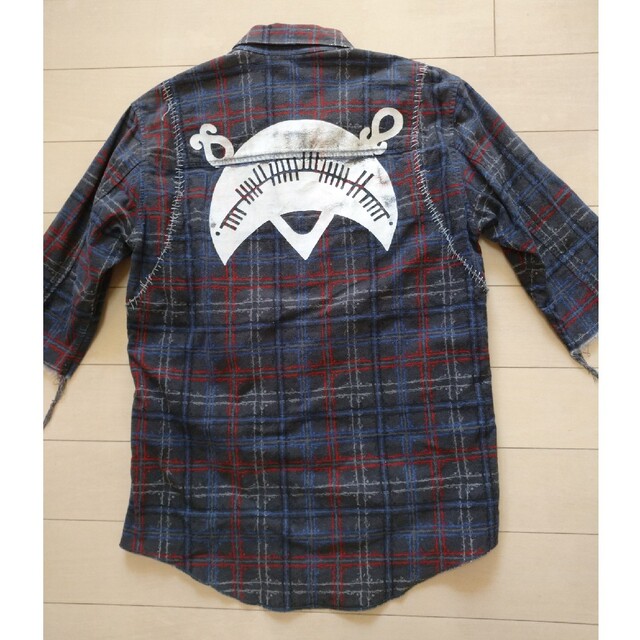 03SS SCAB期 アンダーカバー 瘡蓋期 加工 アウトシーム ネルシャツ M