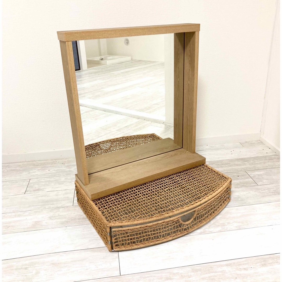 直接手渡し！アジアンウッド×ラタン セパレート ドレッサー