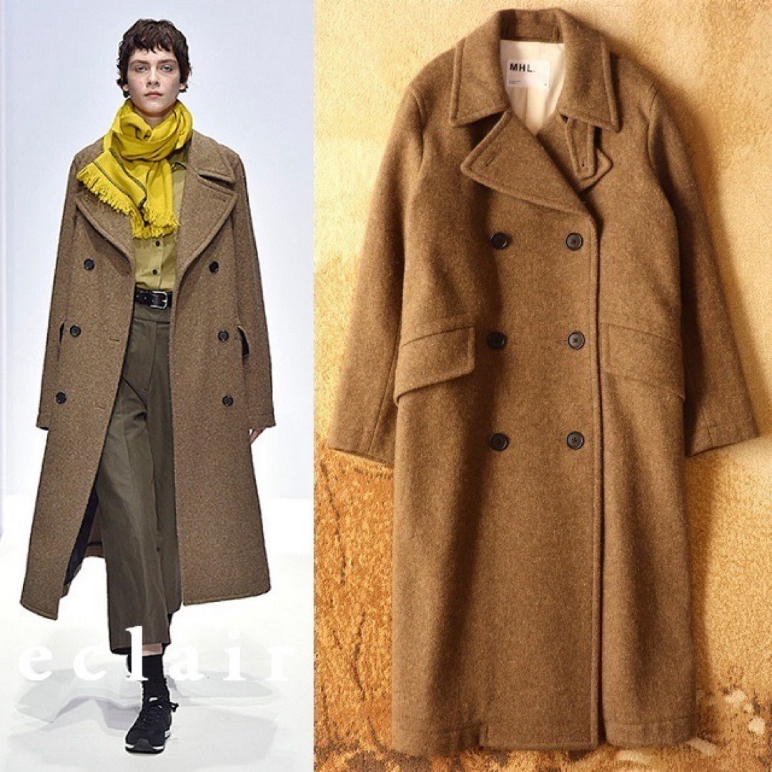 MHL, ブラウン チェスターコート Lサイズ