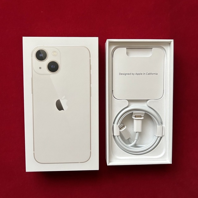 Apple - 美品 iPhone 13 mini 128GB スターライト バッテリー100%の
