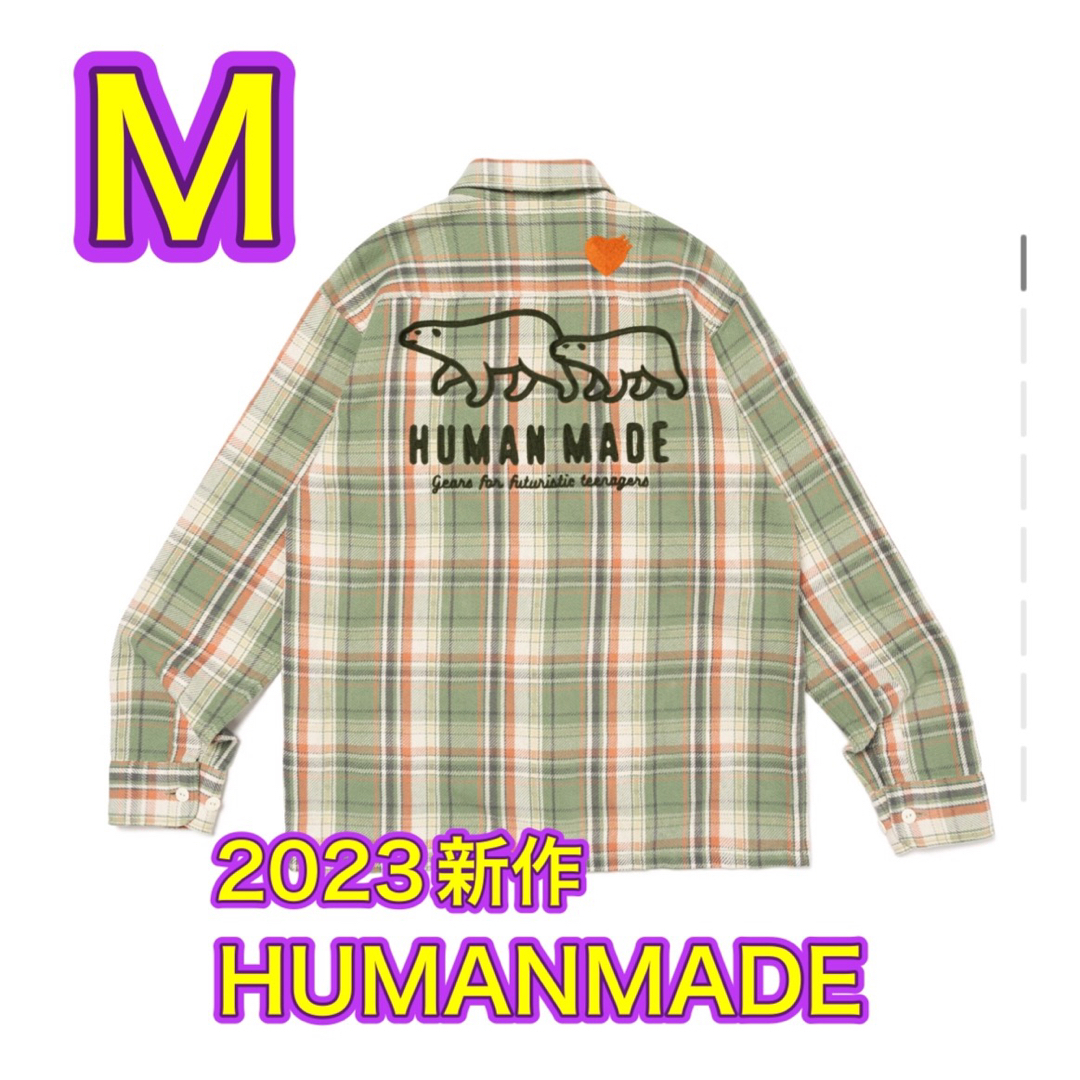 HUMAN MADE - HUMANMADE ヒューマンメイド チェックシャツ グリーン M