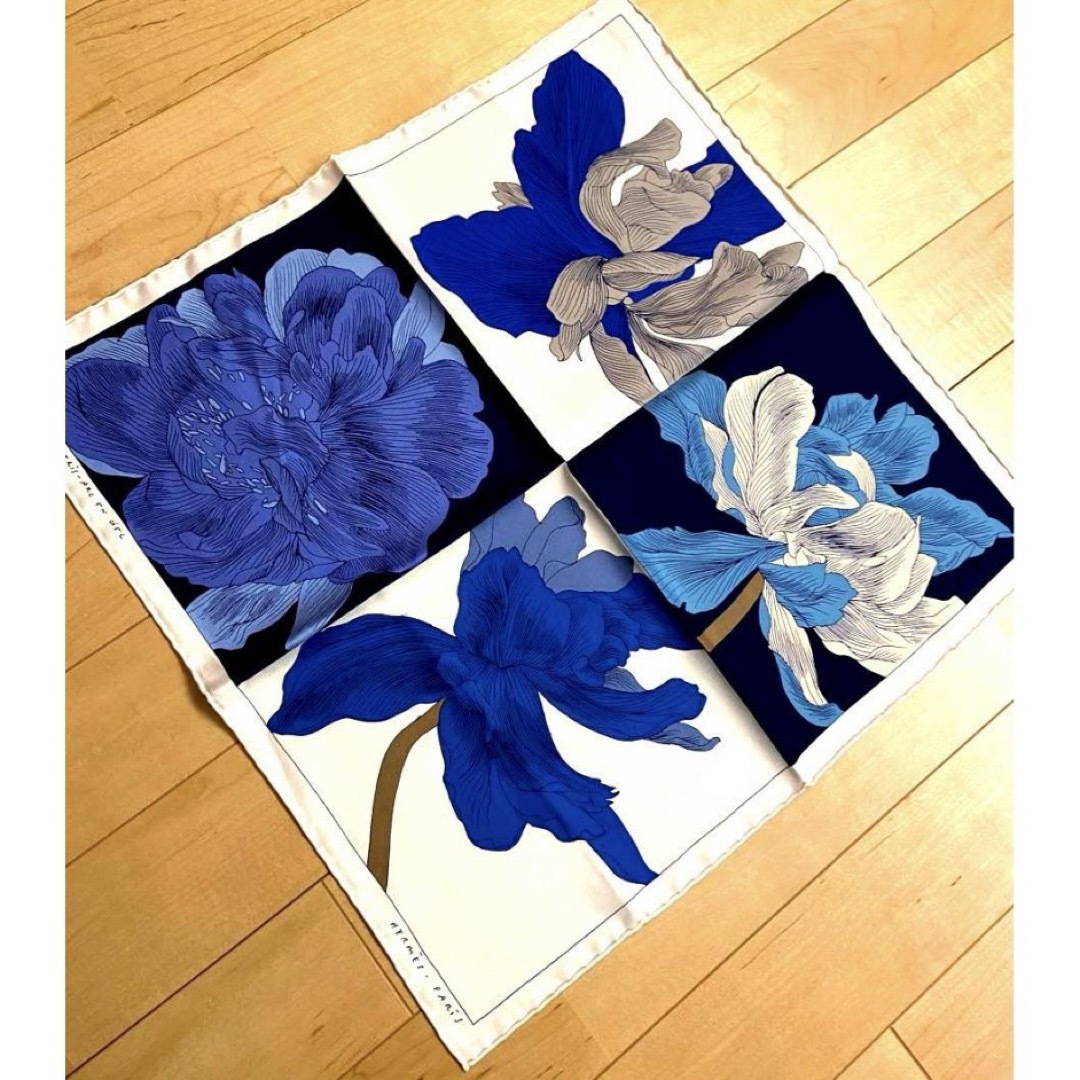 HERMES エルメススカーフカレ90「イリスのエチュード」希少