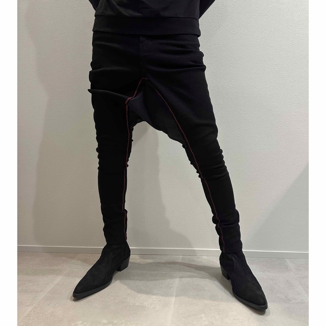 オーダー品】サルエル パンツ デニム 黒 ブラック スキニー 検 GACKTの