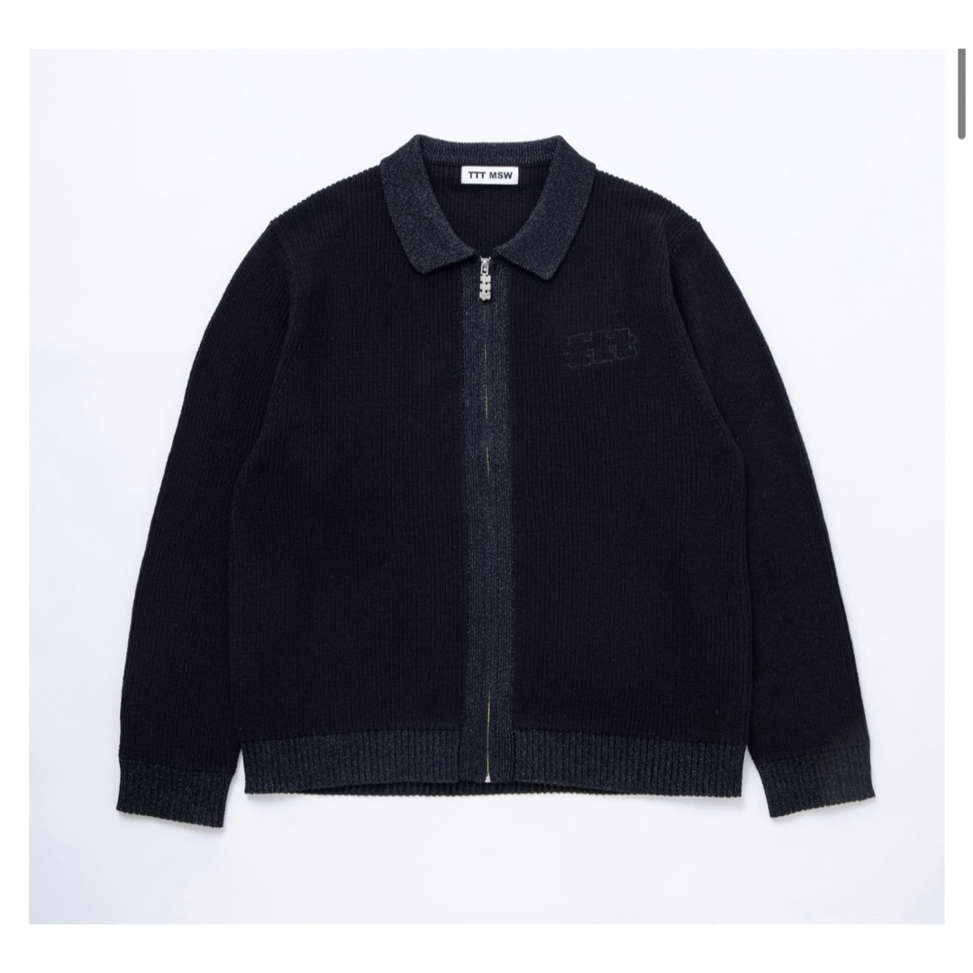 TTT_MSW - TTTMSW 24SS Lame zip up cardigan (BLACK)の通販 by