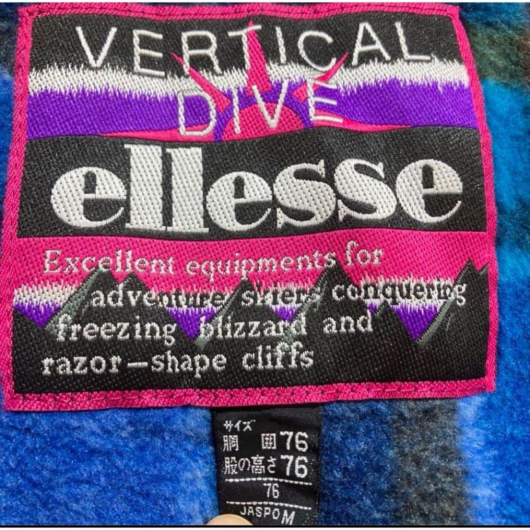 ellesse - 古着 90s ビンテージ スキーウェア レトロ M 紫 ビブパンツ
