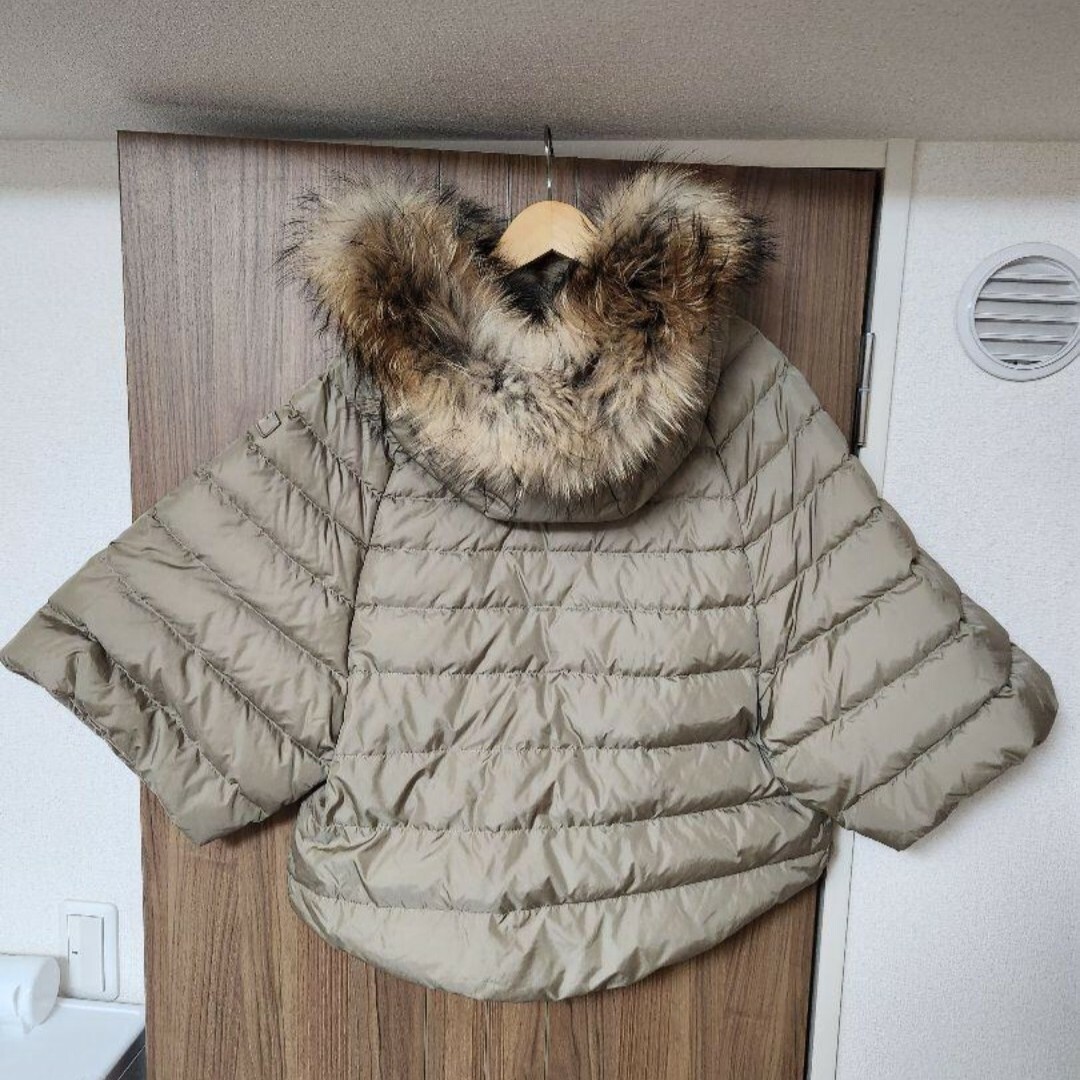 極美品 タトラス 希少 ダウン ポンチョ 2WAY ファー カーキ 極美品