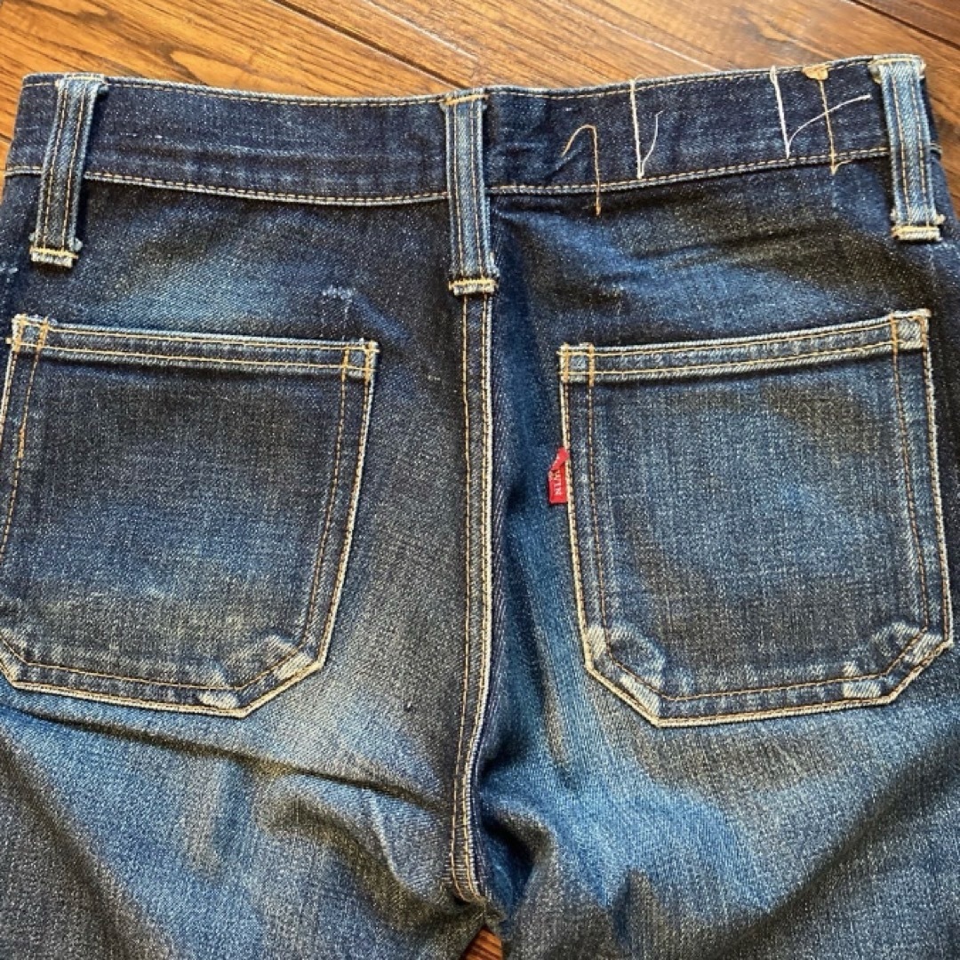 EDWIN - 濃紺色落ち極上！70s EDWIN パッチポケット ベルボトム フレア