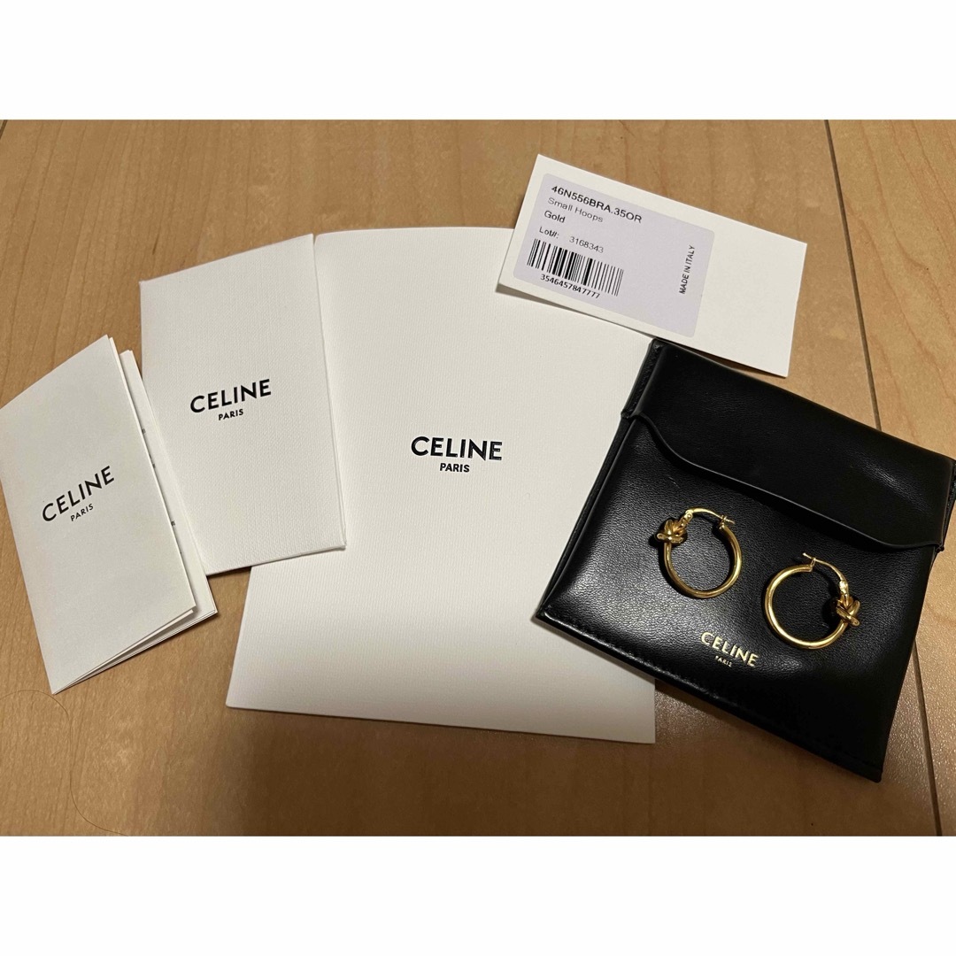 CELINE - 正規品 セリーヌ ノットスモールフープピアスの通販 by