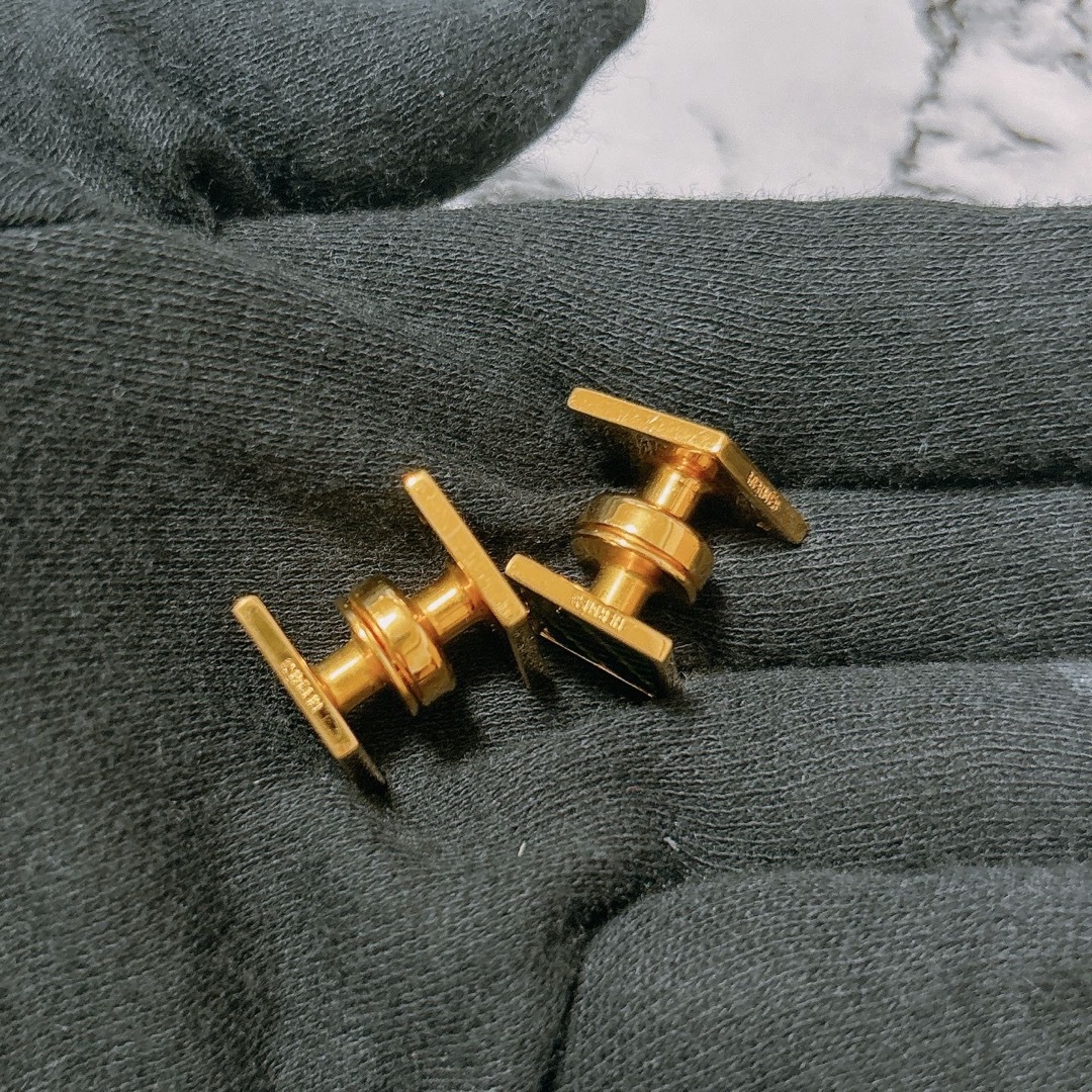 HERMES エルメス リザード カフス カフスリンクス グリーン エルメス