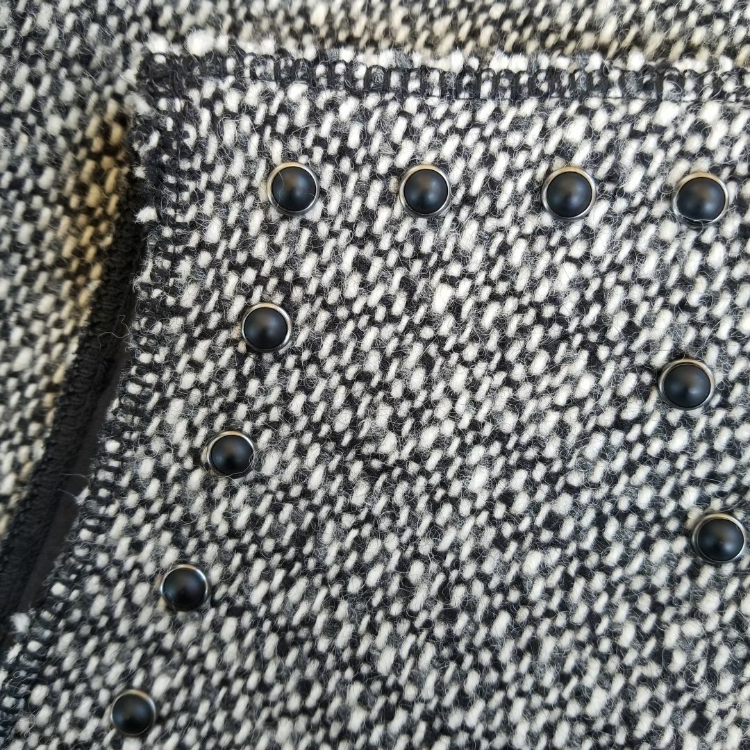 VALENTINO ツイード スタッズ ワンピース 38