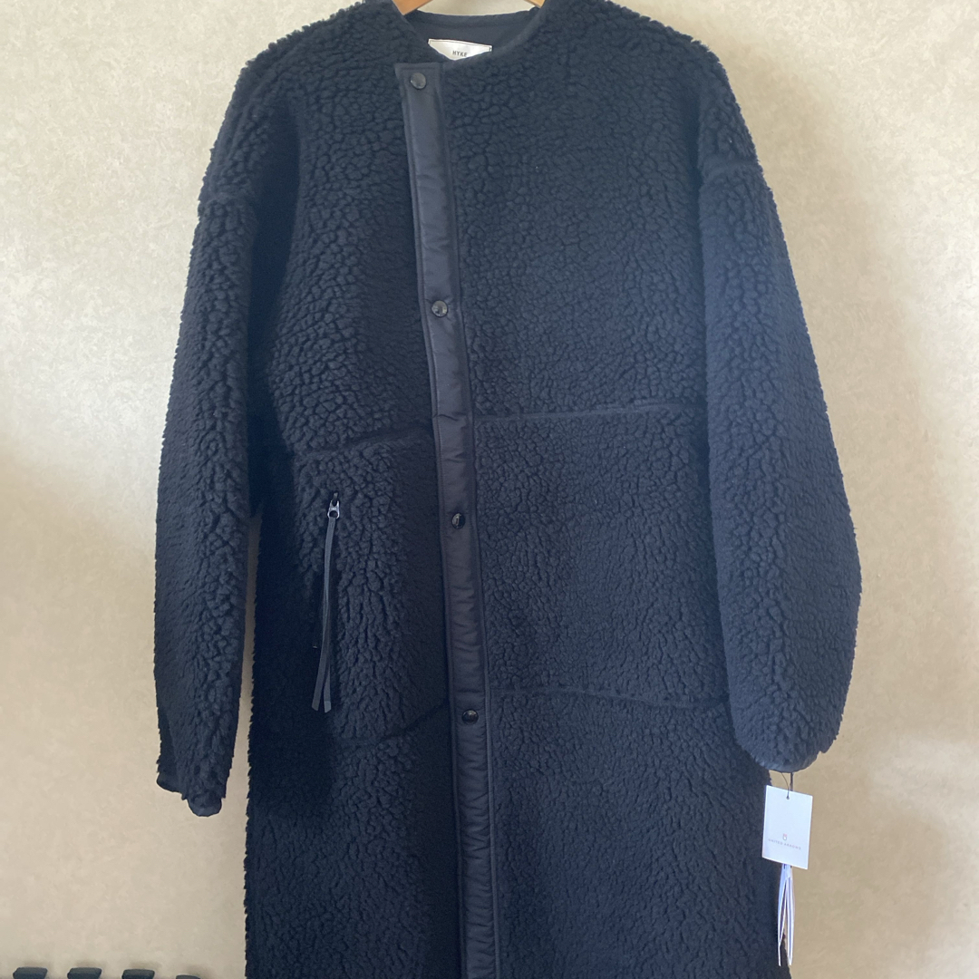 HYKE - 新品 HYKE FAUX SHEARLING COAT サイズ2 ブラック の通販 by
