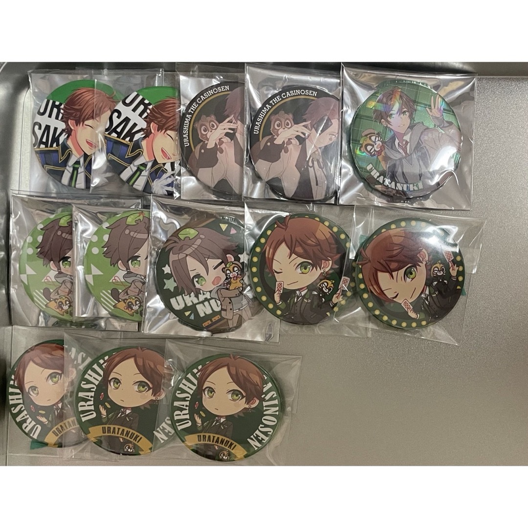 浦島坂田船 春ツアー 2020 うらたぬき 花や花 等身 缶バッジ 浦島坂田