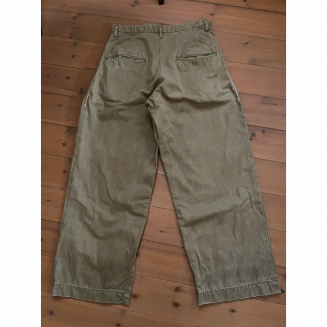 最終お値下げ ミナペルホネン ベージュワイドパンツ チノパン 最終お