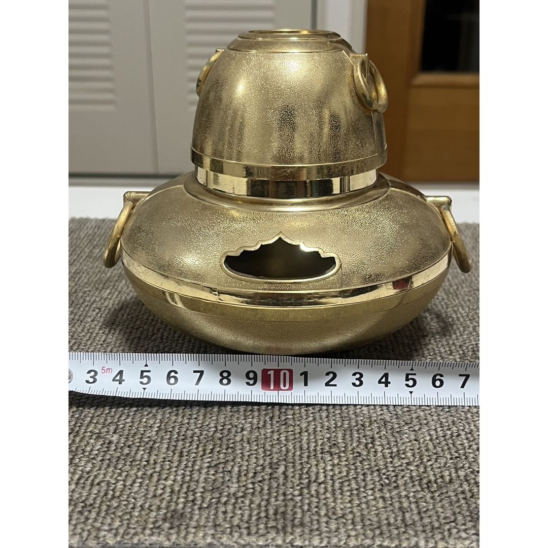 金メッキ 香炉 24KGP お香 仏壇 三足 線香立 黄金茶釜型の通販 by 肉