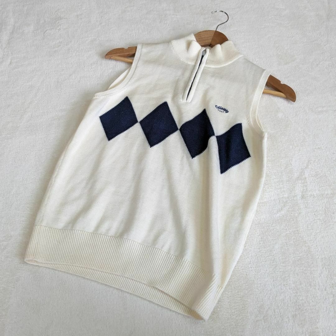 Callaway - 【キャロウェイ】ニット ベスト 美品 ゴルフウェア 白