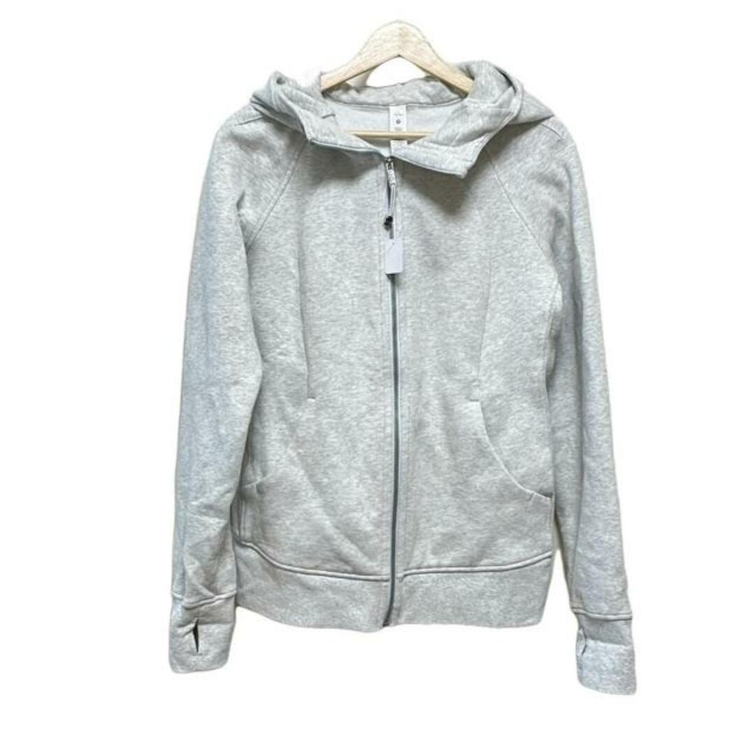 lululemon フード付きジップアップジャケット グレー ルルレモン☆L