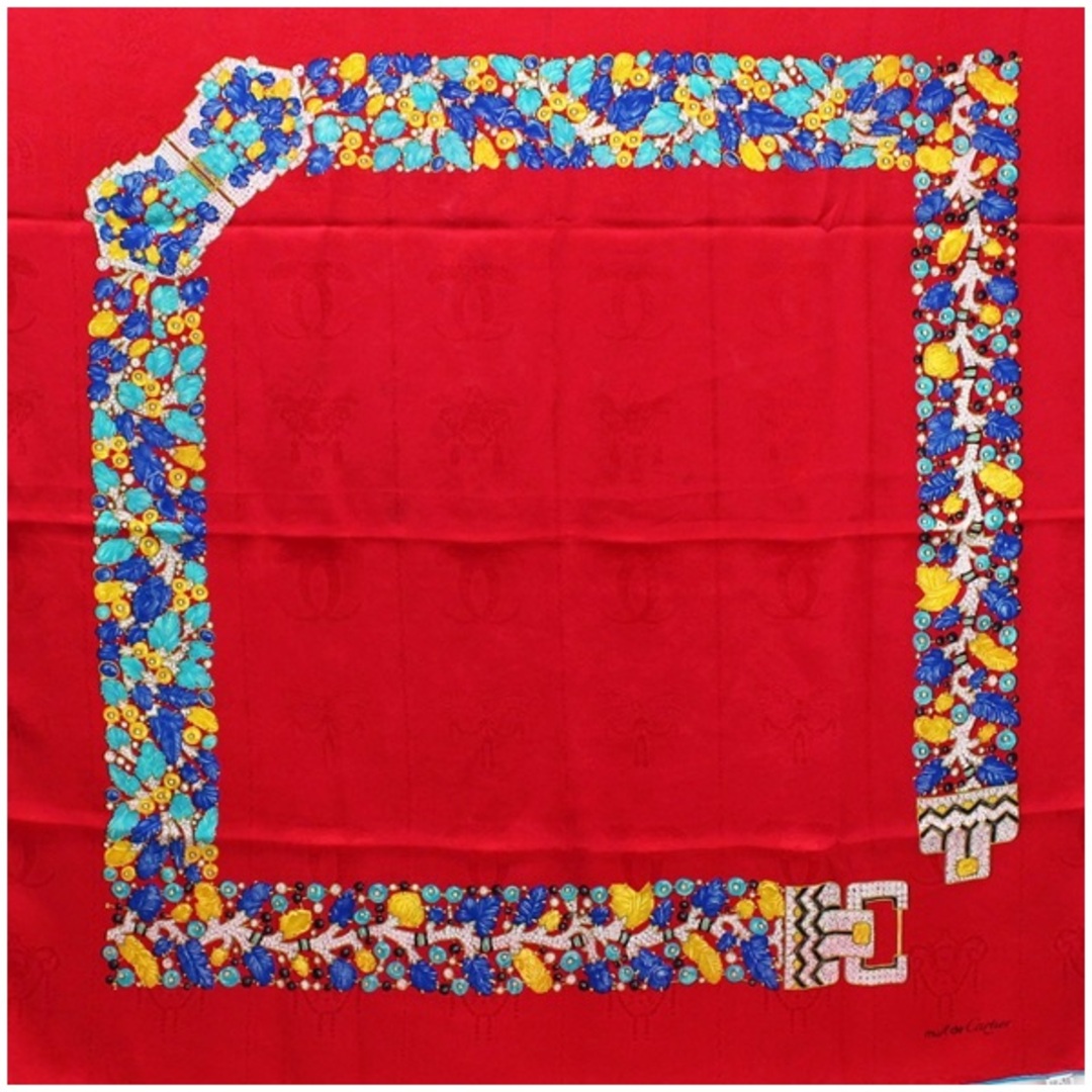 Cartier - カルティエ マストドゥカルティエ シルク スカーフ レッド