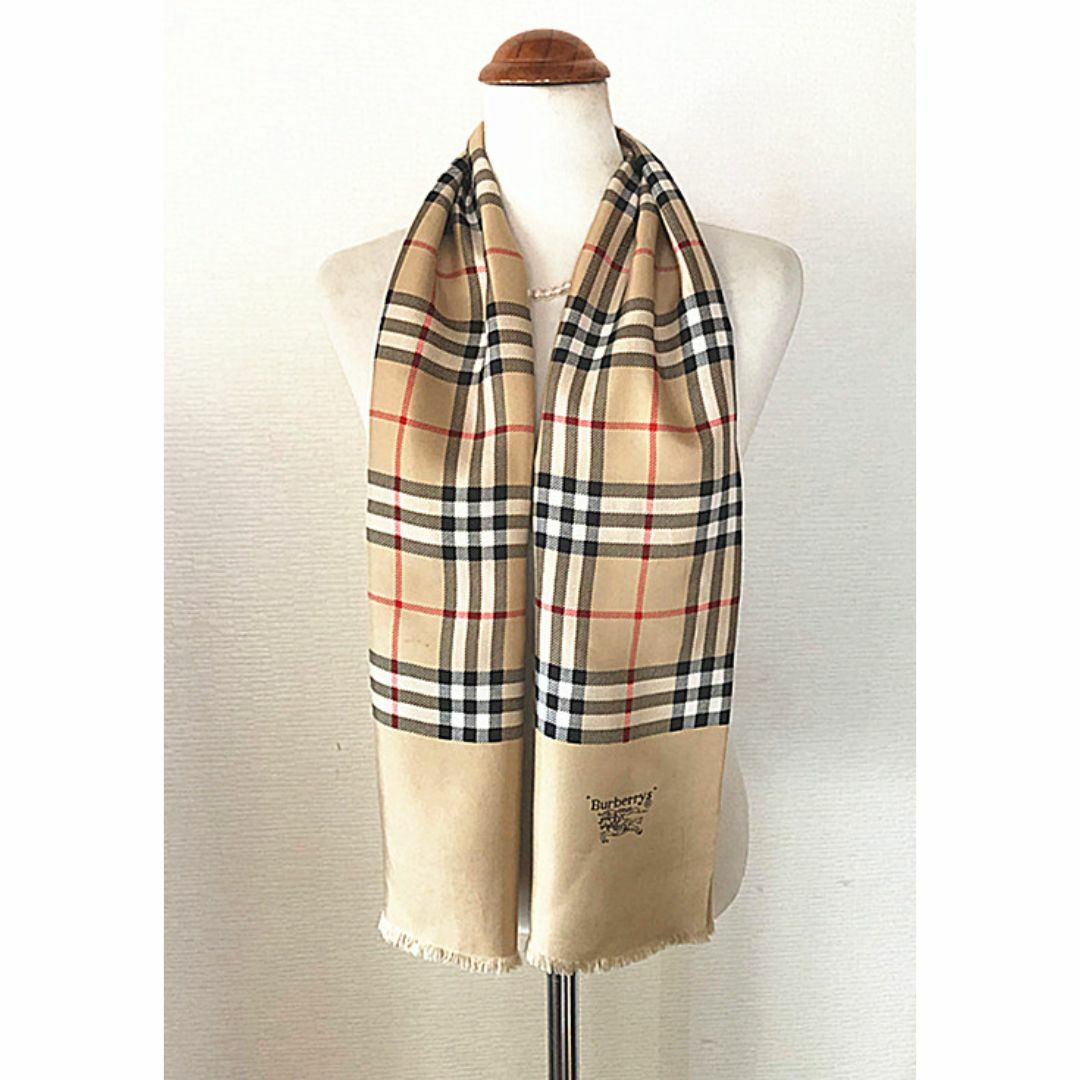 BURBERRY - 美品 Burberrysバーバリー チェック柄☆袋縫いシルク
