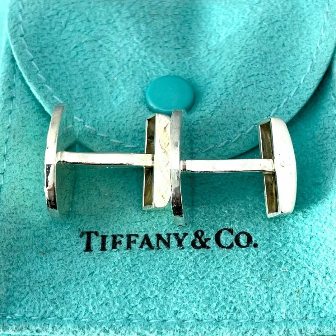 ティファニー チェック コンビ オーバル カフス 585 925 NJ2fe