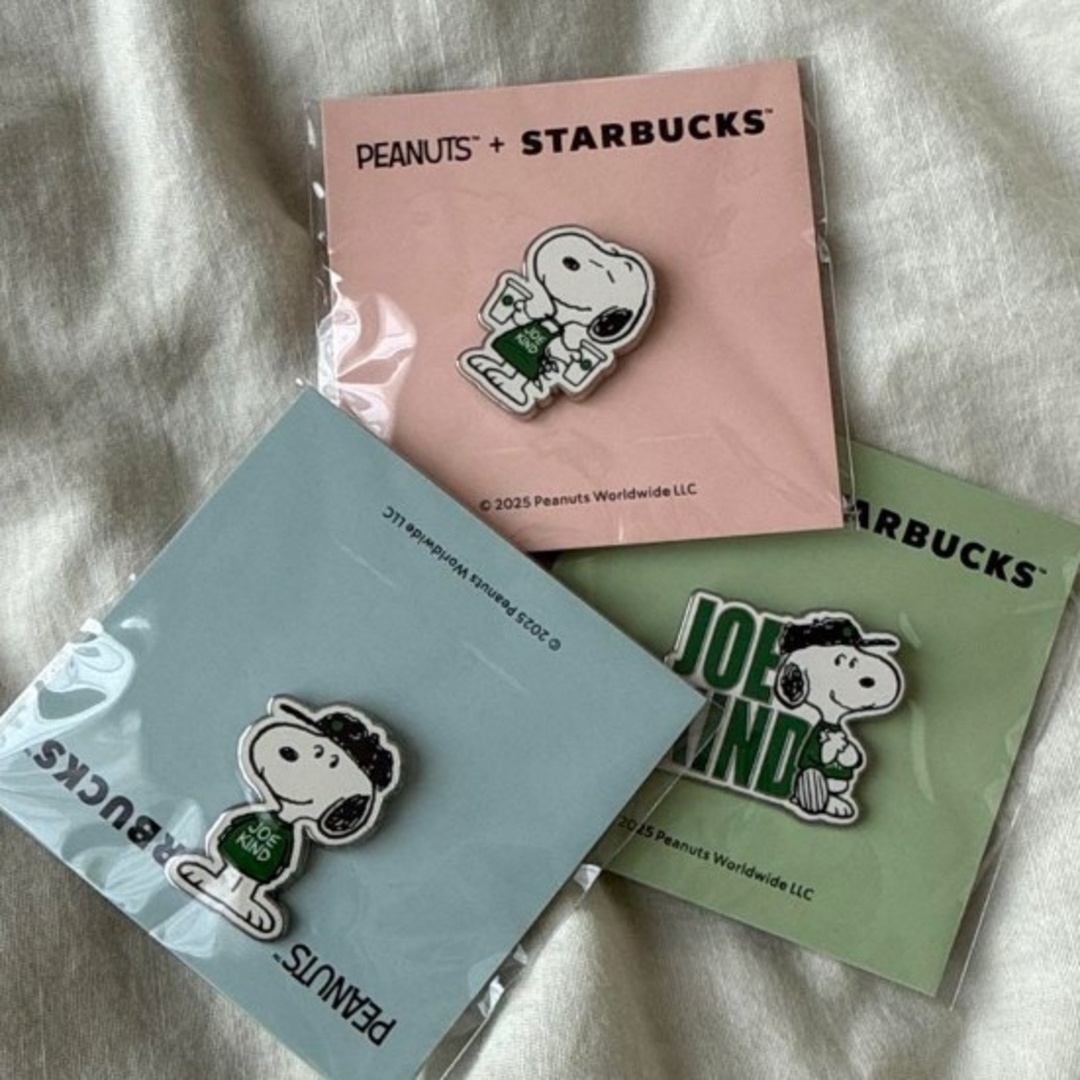 Starbucks Coffee - PEANUTS スヌーピー ピンバッジ 3個セット