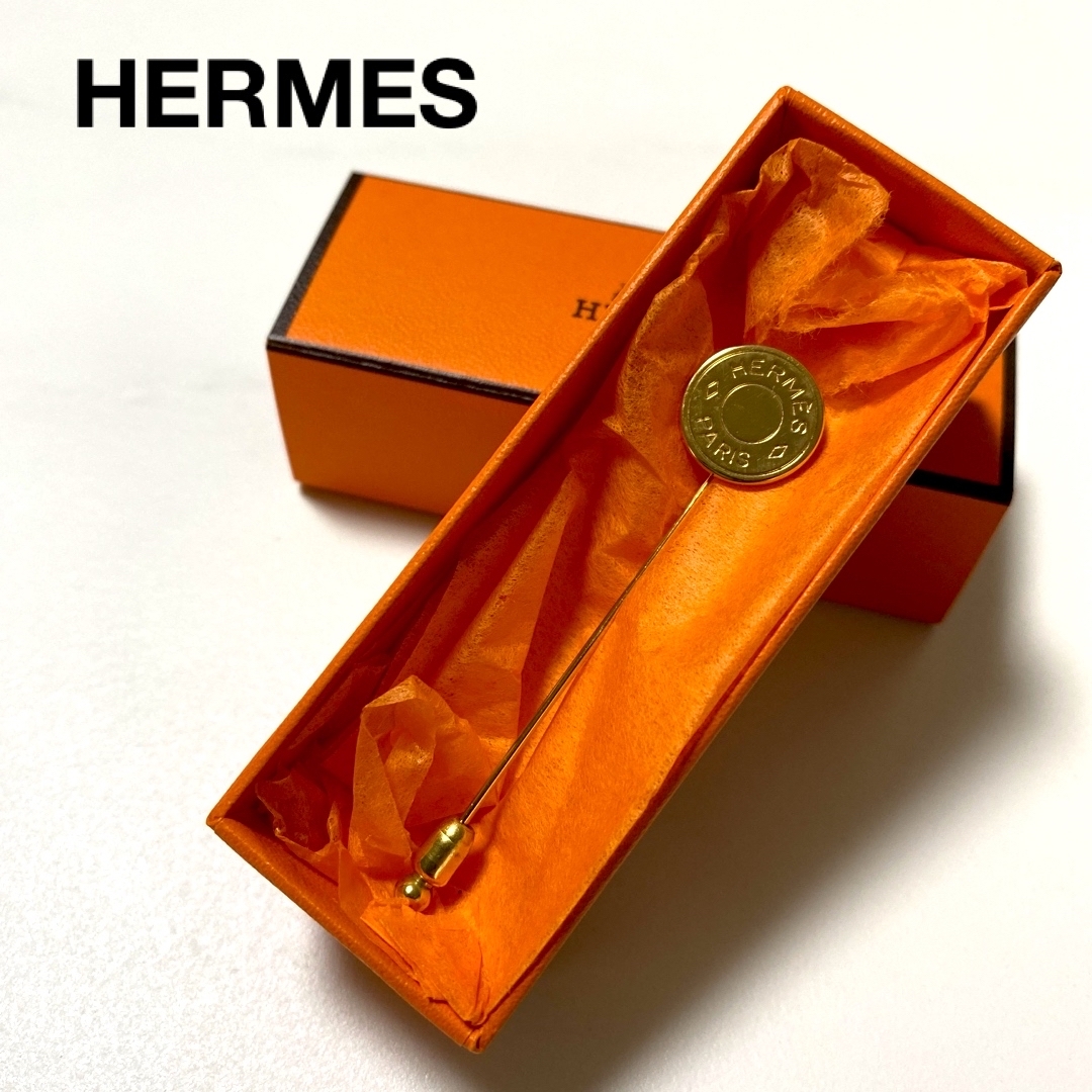HERMES - HERMES ゴールド セリエブローチピン 箱付きの通販 by ポッポ