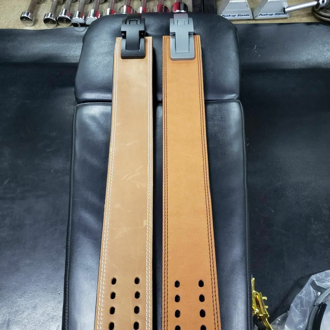 レバーアクションベルト パワーベルト茶 ワンタッチ可変式13mm S