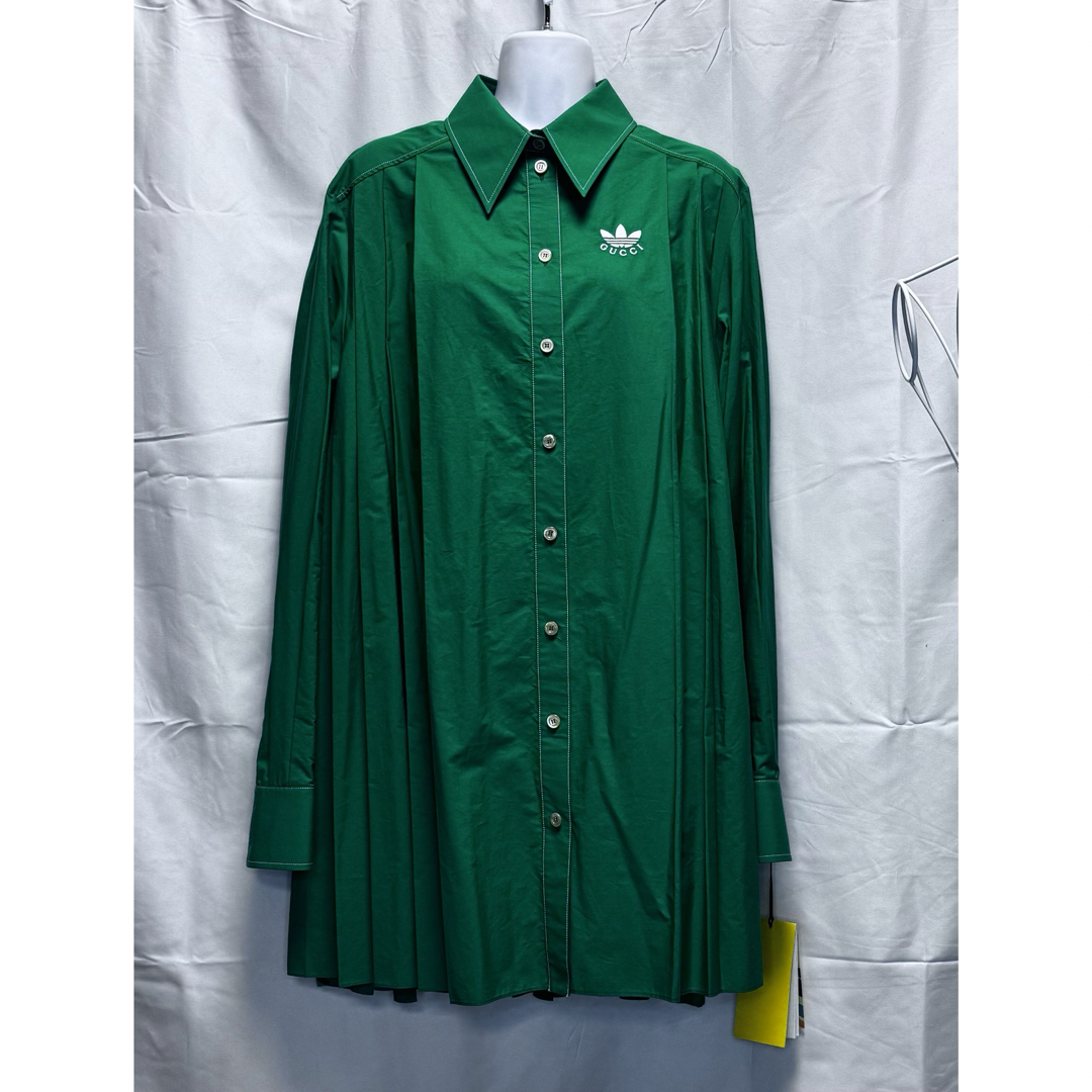 GUCCI - 44 アディダス グッチ コットン プリーツシャツ 