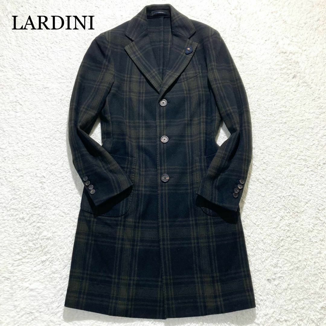 LARDINI チェック柄 チェスターコート 46