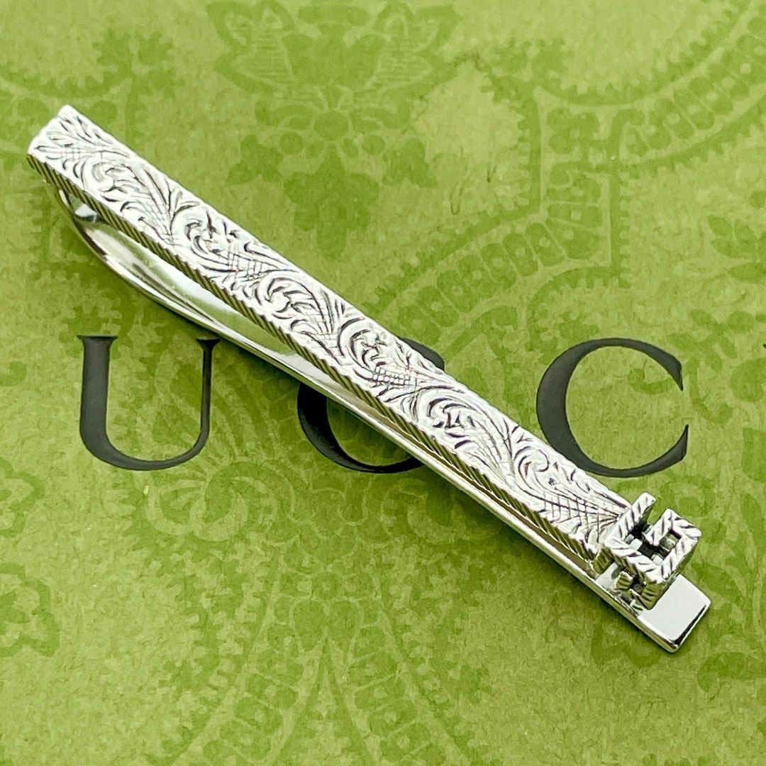 廃盤 希少】 GUCCI グッチ ガーデン アラベスク スクエアG タイピン