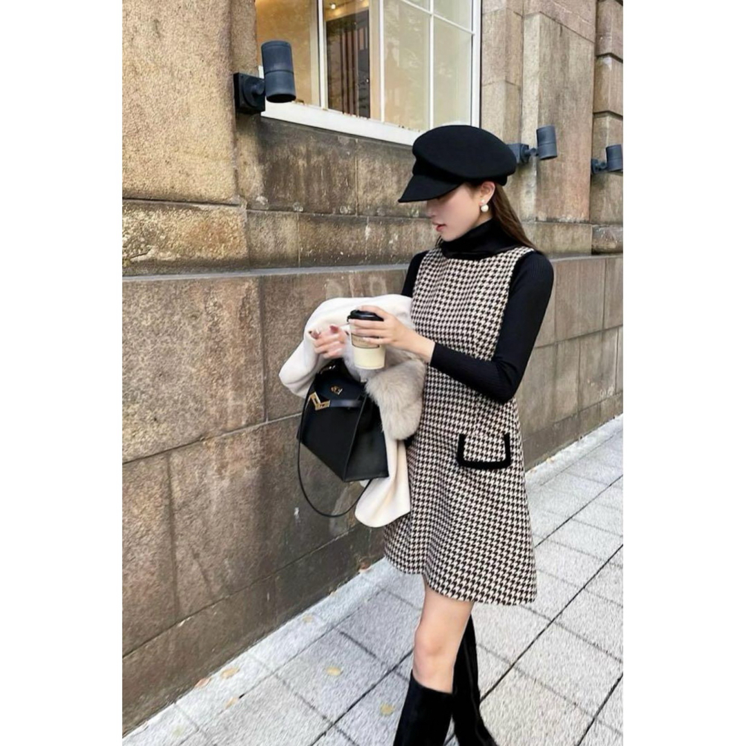 sheller シェリエ パイピングベロアワンピ