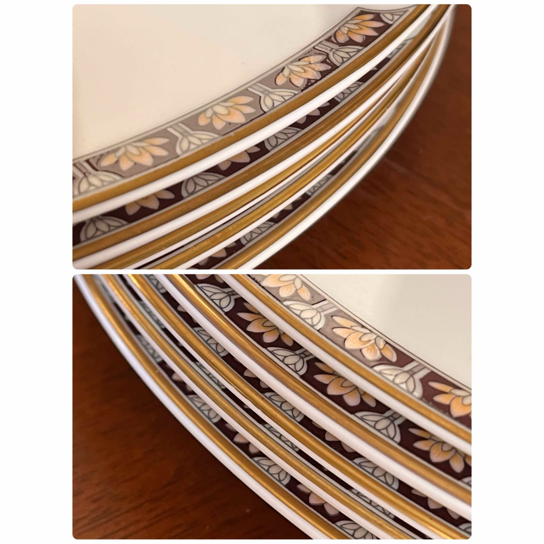 黒壺美品】ウェッジウッド☆アイシス☆優雅なディナー皿 5枚 黒壺美品