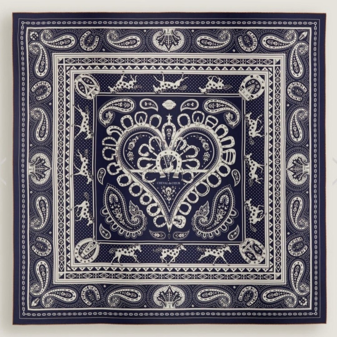 HERMES - 新品 HERMES エルメス カレジェアン 140 バンダナ カシシル