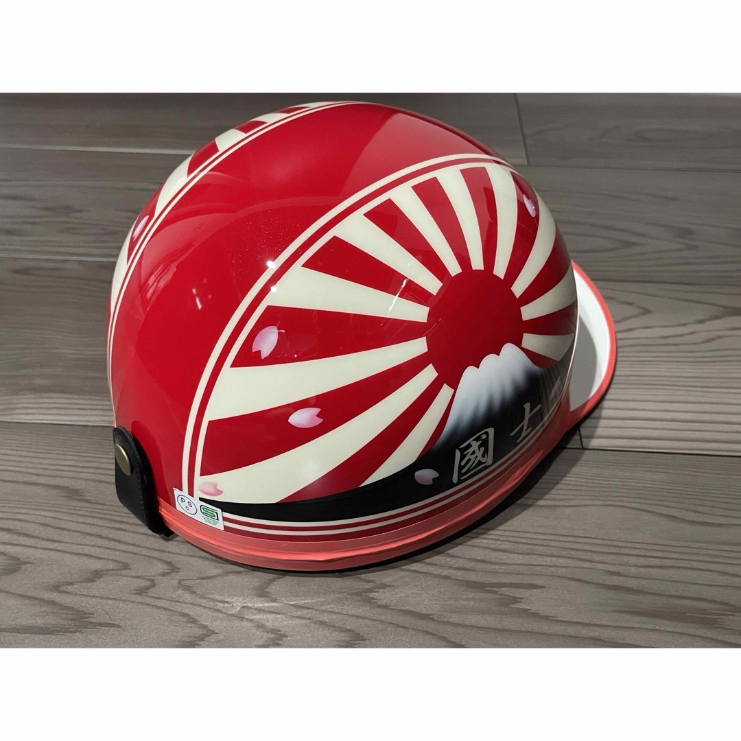 赤白 富士日章 コルク半 ヘルメットの通販 by paint｜ラクマ