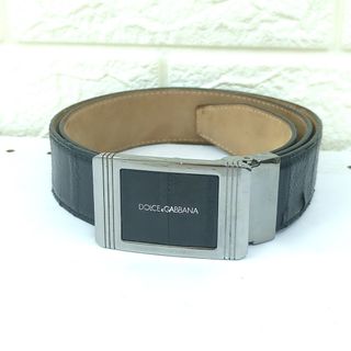 DOLCE&GABBANA - D&G ドルチェ＆ガッバーナ レザー ベルト ブラック