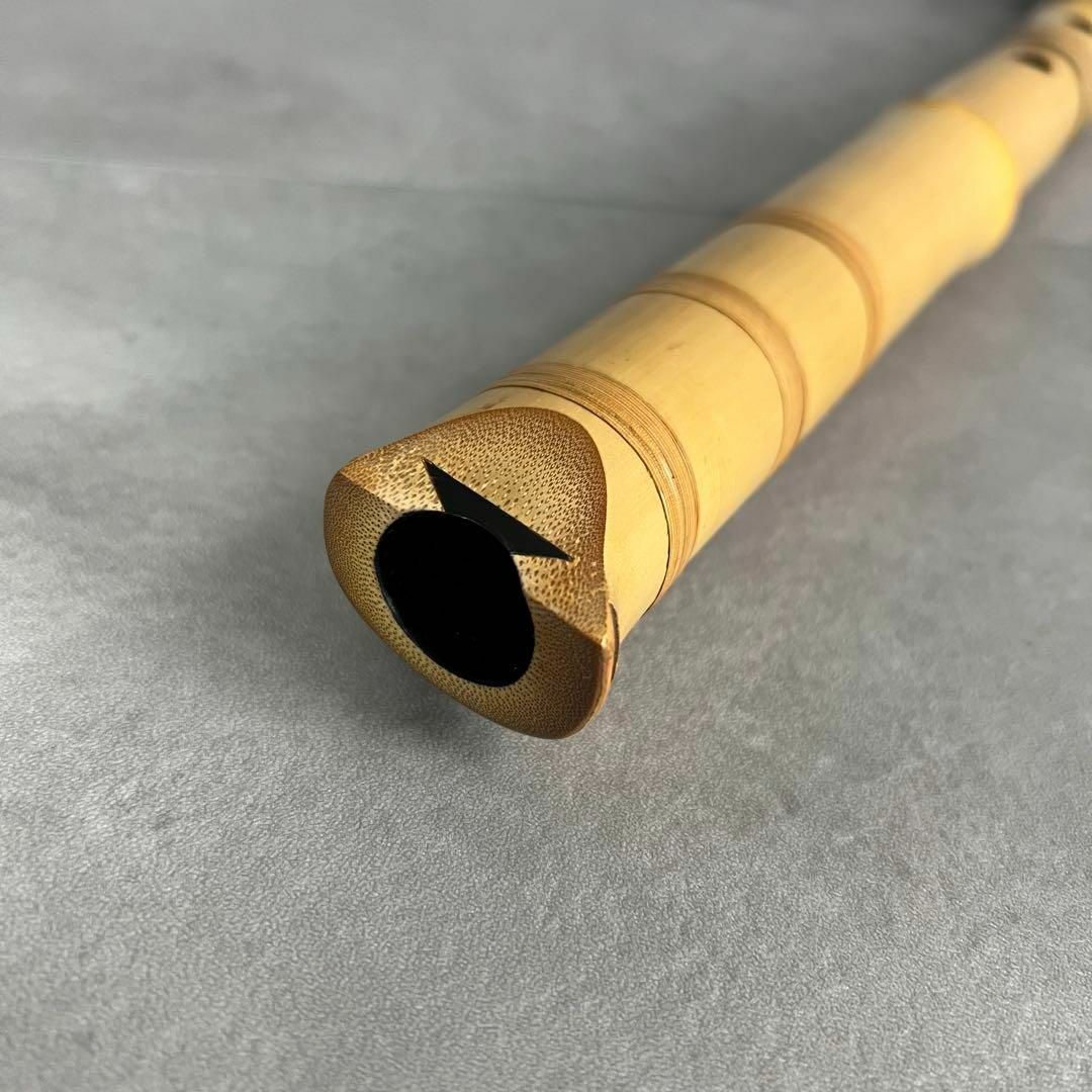 良品 尺八 竹治 琴古流 7孔 歌口 バチ型 銀巻 60センチ 約2尺 2025年