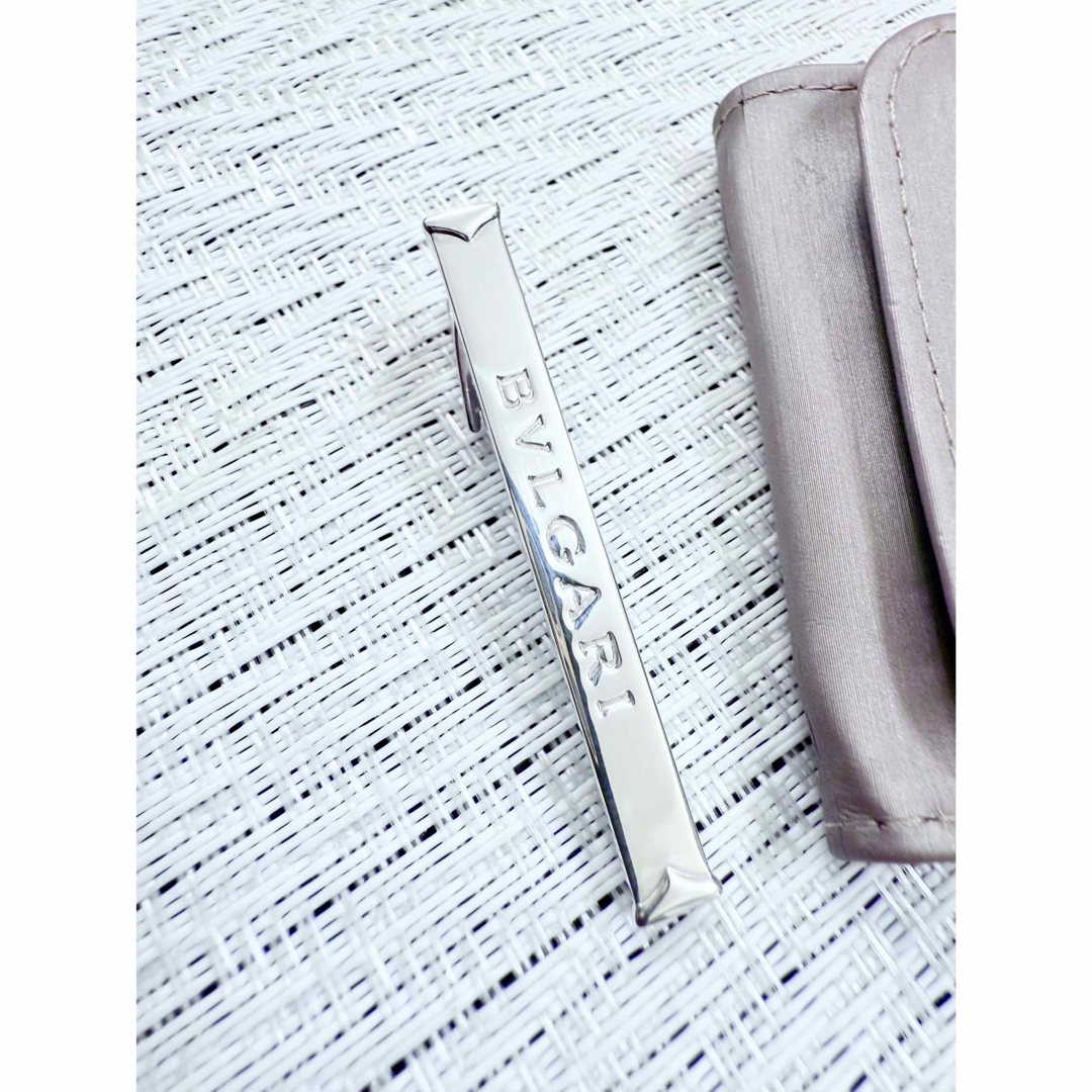 ブルガリ 925 BVLGARI ロゴ ネクタイピンタイピン 研磨洗浄済み