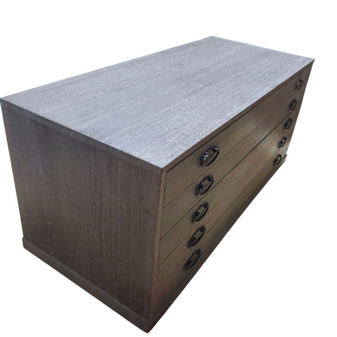 状態良好】桐箪笥 5段 天然木 宇造り・ろう仕上げ