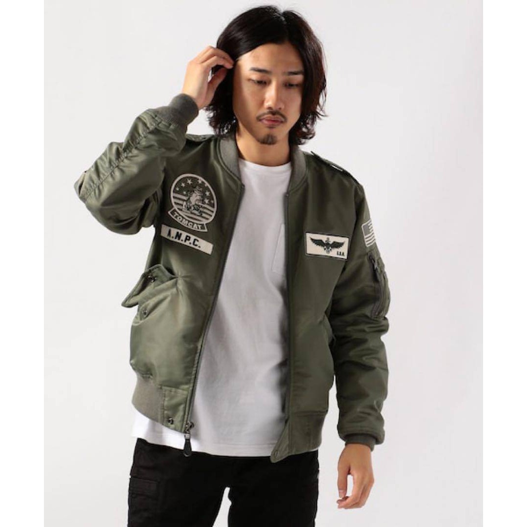 アーチロゴ ワッペン XXL AVIREX MA-1 フライトジャケット AVIREX