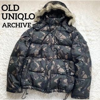 UNIQLO - ✨迷彩✨OLD UNIQLO ダウン ARCHIVE 短丈 00s カモフラ Mの