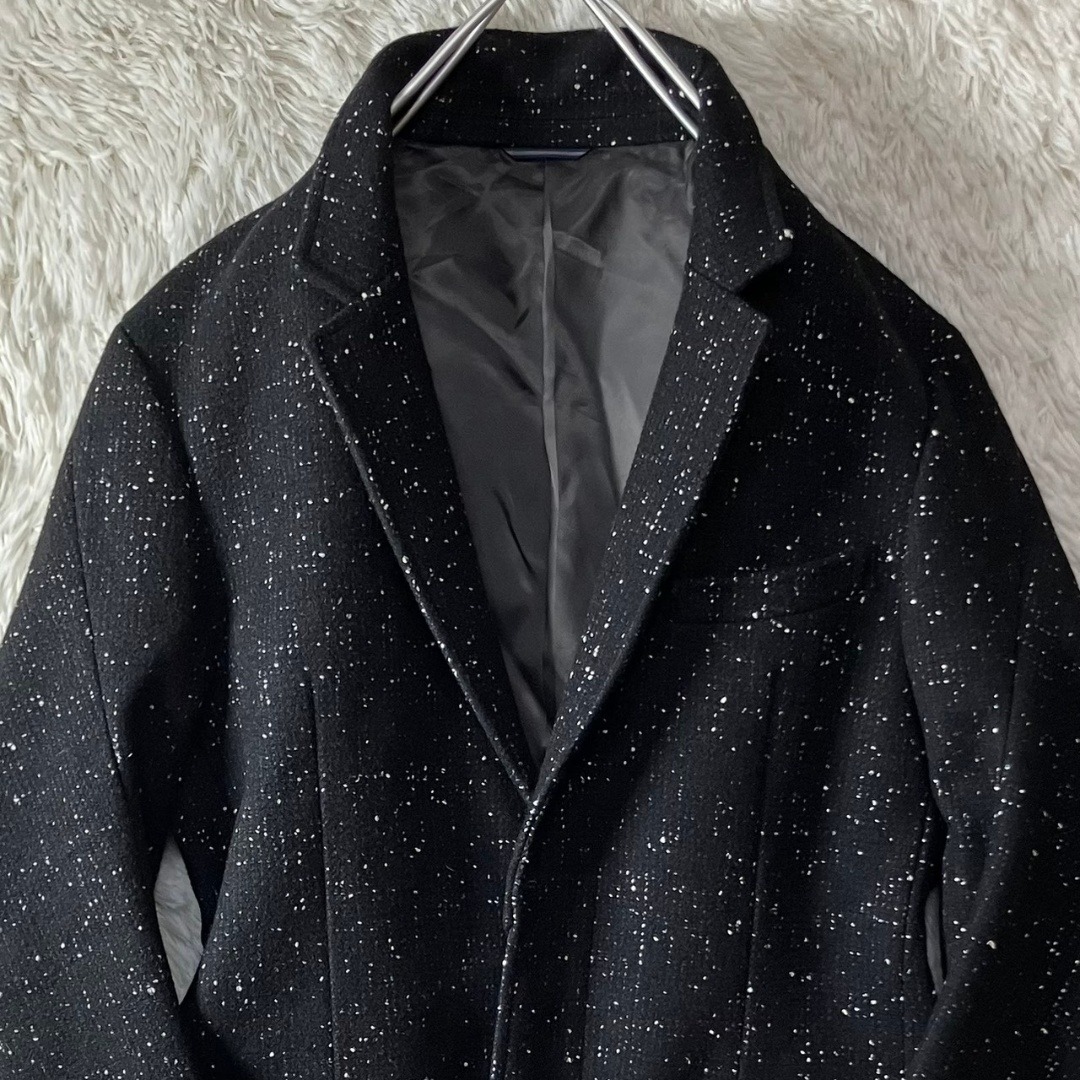 美品 ジュンハシモト 3D チェスターコート ツイード ウール混 日本製 L相当