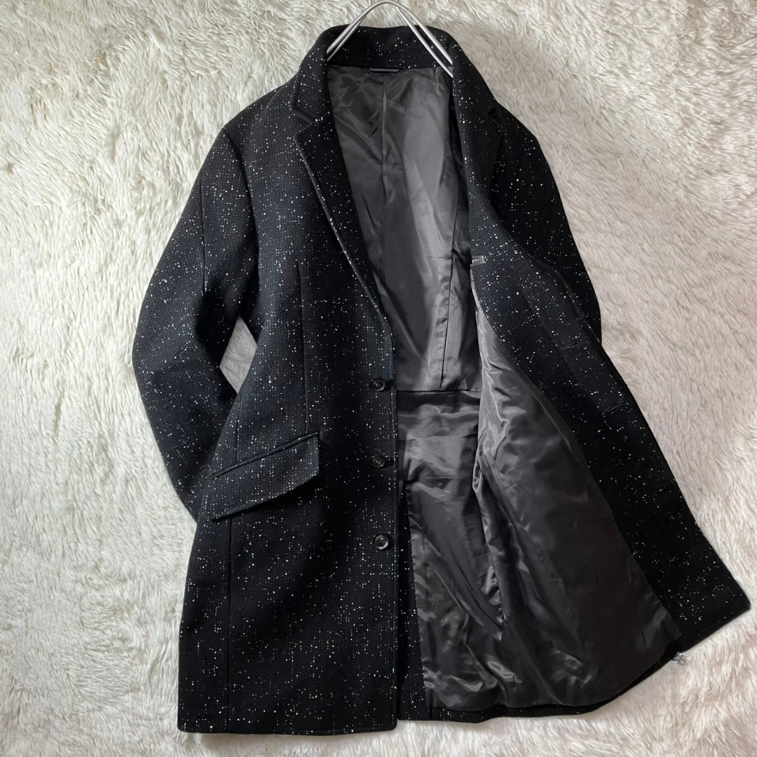 美品 ジュンハシモト 3D チェスターコート ツイード ウール混 日本製 L相当