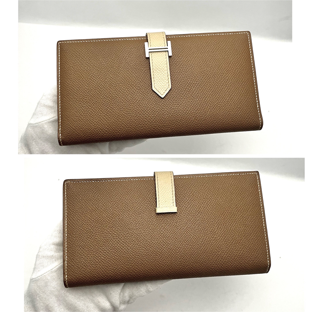 HERMES - エルメス べアンスフレ バイカラーブラウン×アイボリーHermes